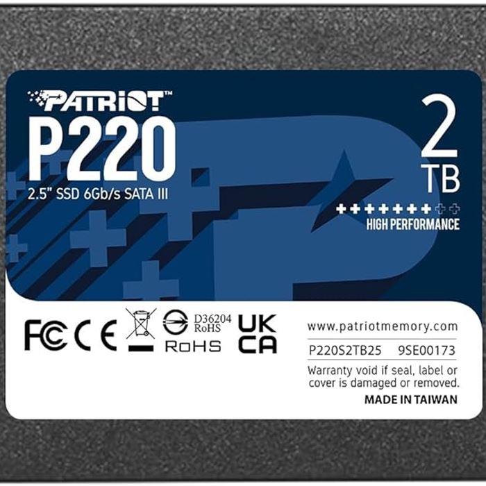 اس اس دی پتریوت P220 ظرفیت 2 ترابایت Patriot P220 2TB SSD Hard